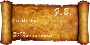 Feith Bea névjegykártya